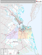 Virginia Beach-Norfolk-Newport News Metro Area Digital Map Premium Style